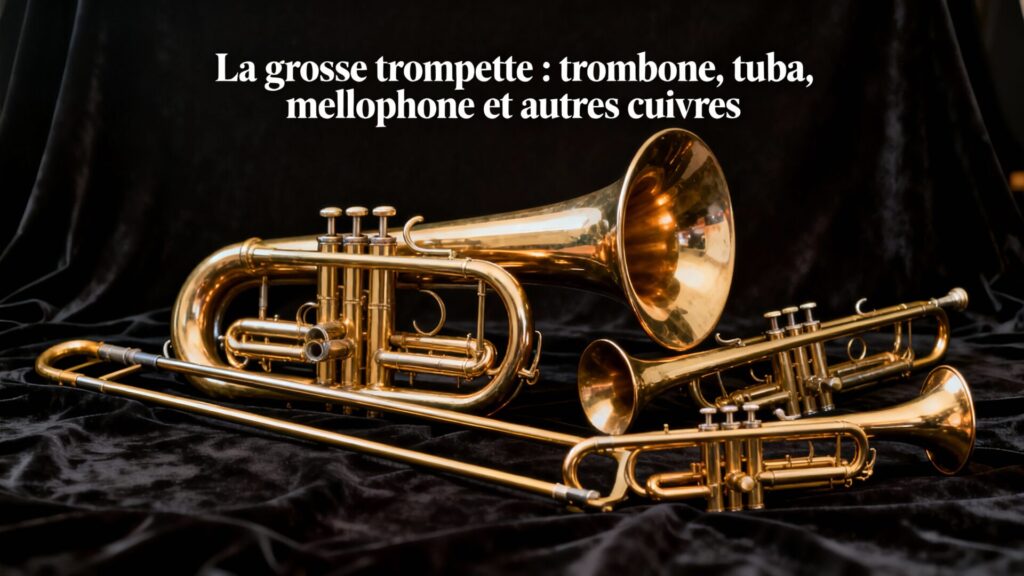 La grosse trompette : trombone, tuba, mellophone et autres cuivres avec texte