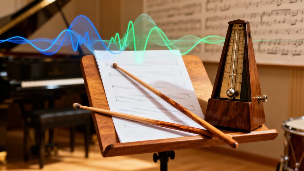 Les trois éléments essentiels de la musique : rythme, mélodie et harmonie sans aucun texte