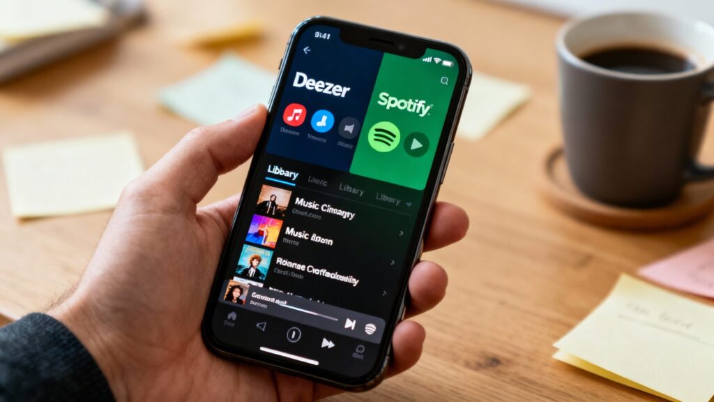 Quel service choisir entre deezer et spotify sans aucun texte