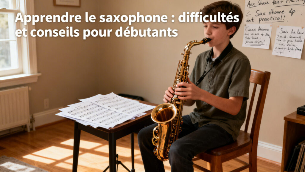 Apprendre le saxophone : difficultés et conseils pour débutants avec texte