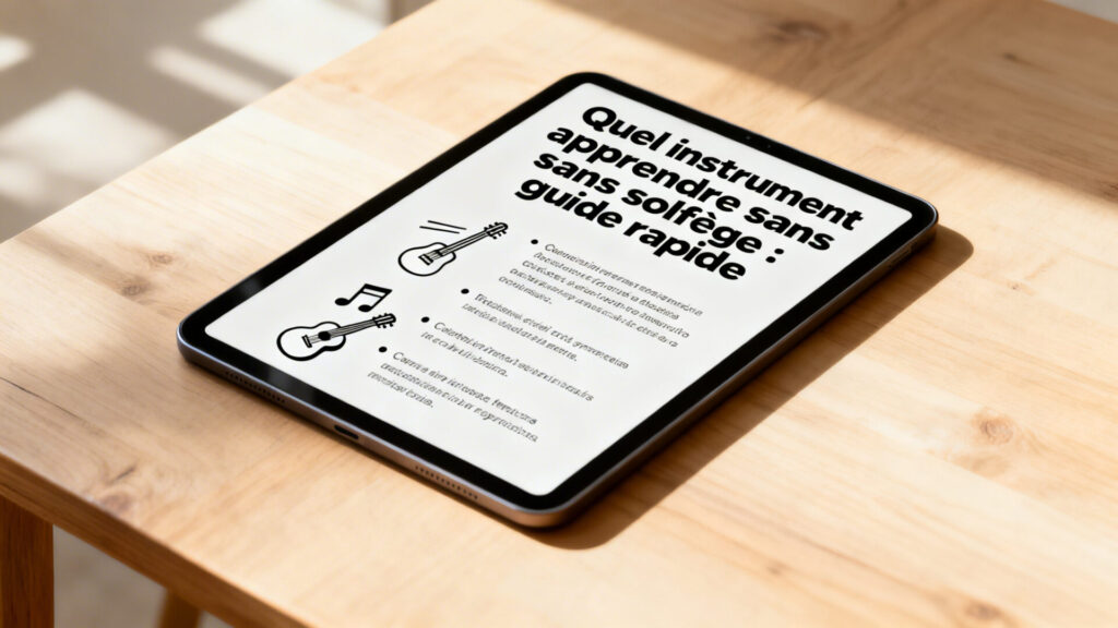 Quel instrument apprendre sans solfège : guide rapide avec texte