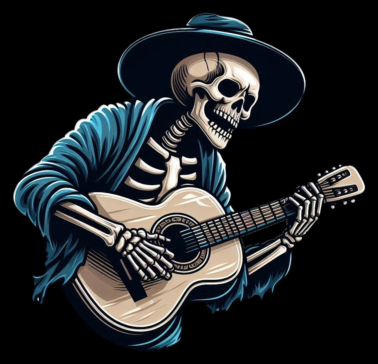 Avoir une tête de mort sur sa guitare